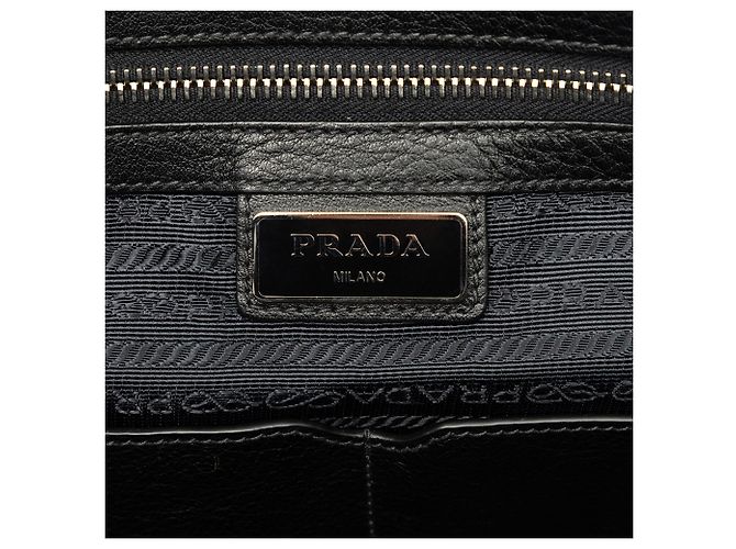 Prada Cartella City in pelle Vitello nera - vista 5