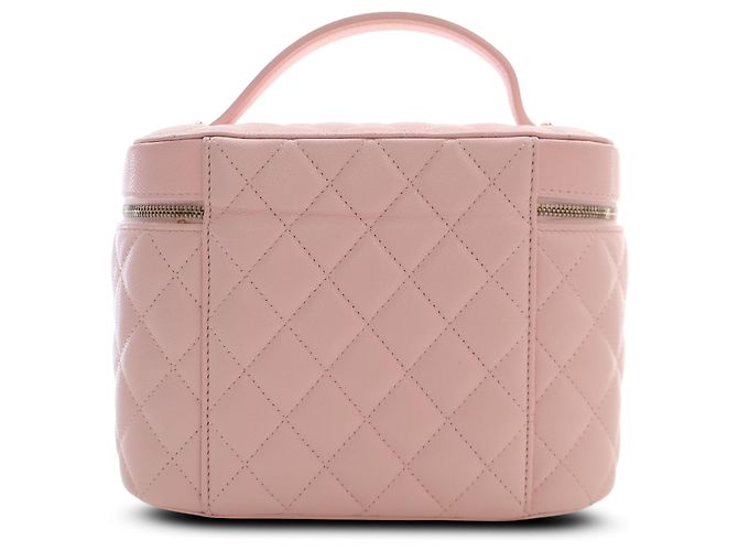 Necessaire Chanel Pink CC Quilted Caviar Vanity Case - vista 2