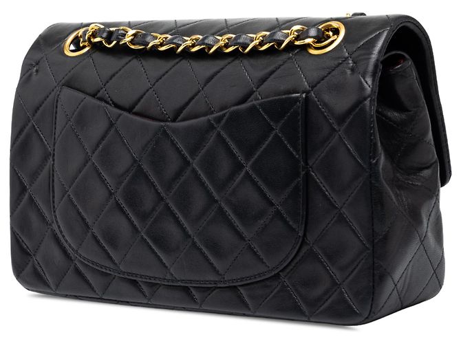 Chanel Black Small Classic Lambskin Double Flap - vista 2
