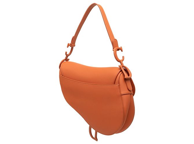 Borsa Saddle Dior in vitello ultra opaco arancione - vista 2