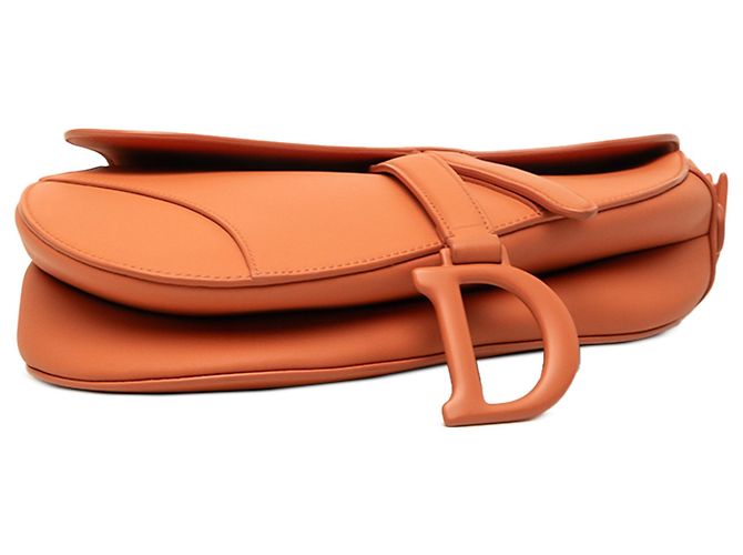Borsa Saddle Dior in vitello ultra opaco arancione - vista 3
