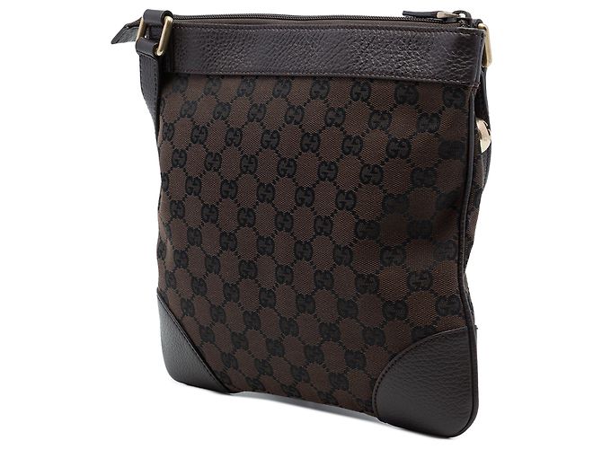 Borsa a tracolla Gucci Brown GG Canvas Nailhead - vista 2