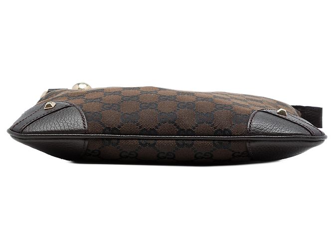 Borsa a tracolla Gucci Brown GG Canvas Nailhead - vista 3