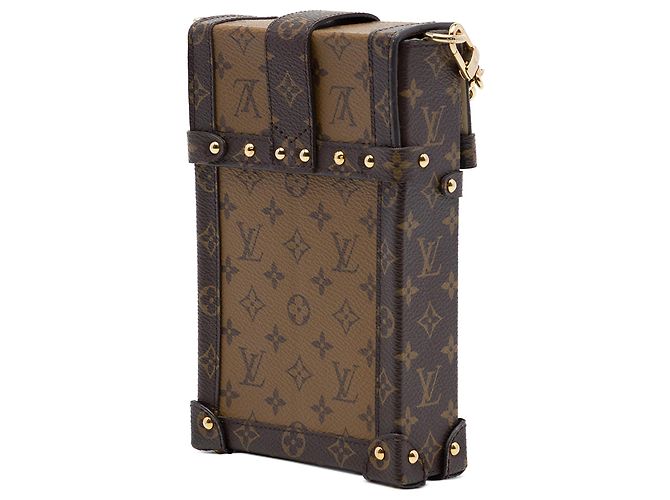 Louis Vuitton Brown Monogram Reverse Pochette Trunk Verticale - vista 2