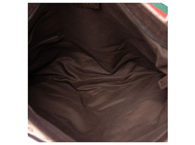 Borsa a tracolla Gucci Beige GG Canvas Web con Doppia Tasca - vista 4