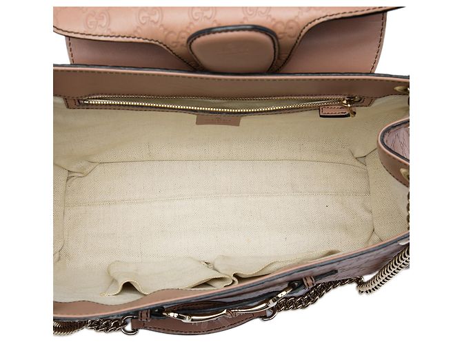 Borsa a tracolla Gucci Brown Large Guccissima Emily - vista 4