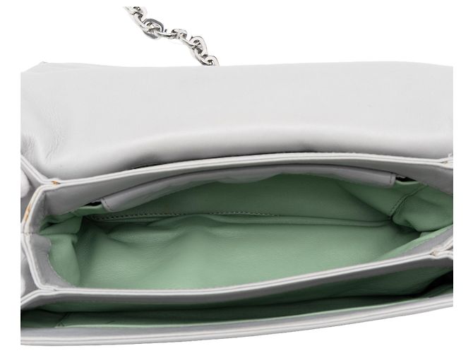 Prada Gray Nappa Gaufre Chain Flap - vista 4