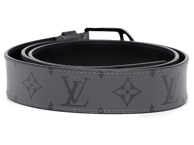 Cintura Louis Vuitton Gray Monogram Eclipse Reverse - vista 3