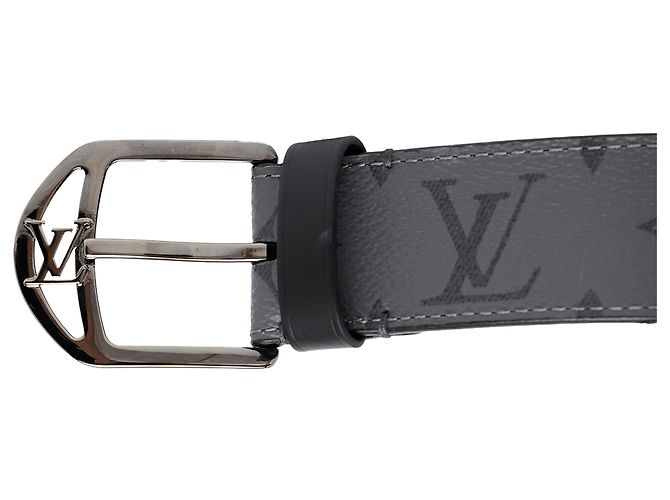 Cintura Louis Vuitton Gray Monogram Eclipse Reverse - vista 6