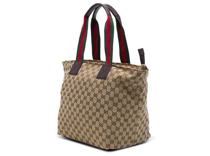 Gucci Beige GG Canvas Web Tote - Ansicht 2