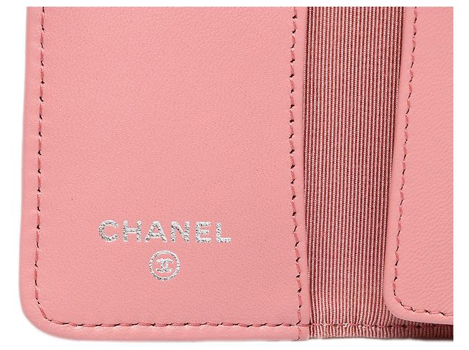 Chanel Pink CC gesteppter Lammleder Kartenetui mit Klappe - Ansicht 5