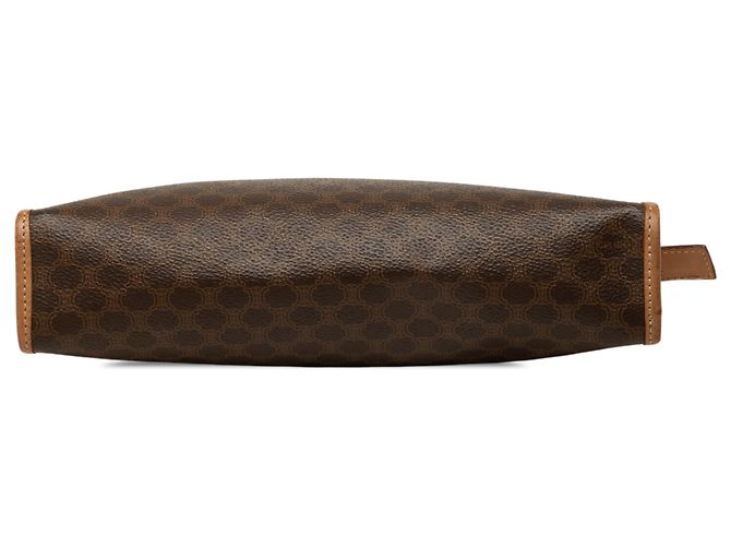 Céline Clutch Celine Brown Macadam Coated Canvas - vista 3