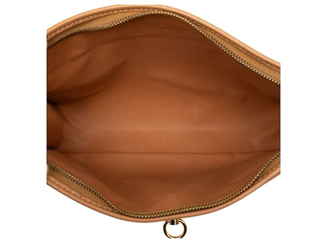 Céline Clutch Celine Brown Macadam Coated Canvas - vista 4