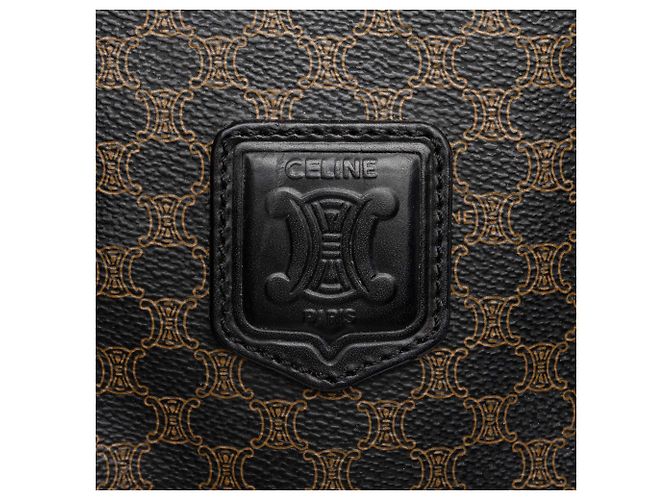 Céline Borsa Celine Brown Macadam Coated Canvas - vista 5