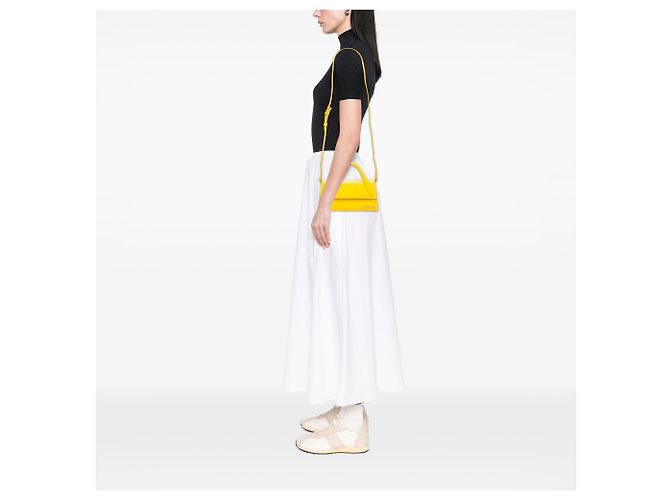Jacquemus Yellow Smooth Calfskin Le Chiquito Long - vista 5