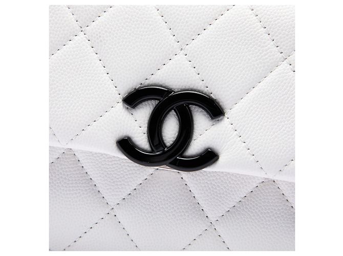 Chanel White Small Quilted Caviar My Everything Flap - vista 5
