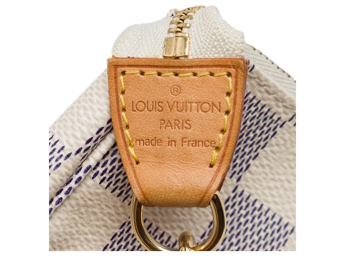 Louis Vuitton White Damier Azur Mini Pochette Accessoires - vista 5