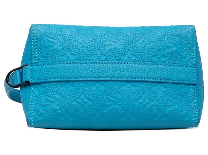Louis Vuitton Blue Monogram Taurillon Triangle Messenger - vista 3