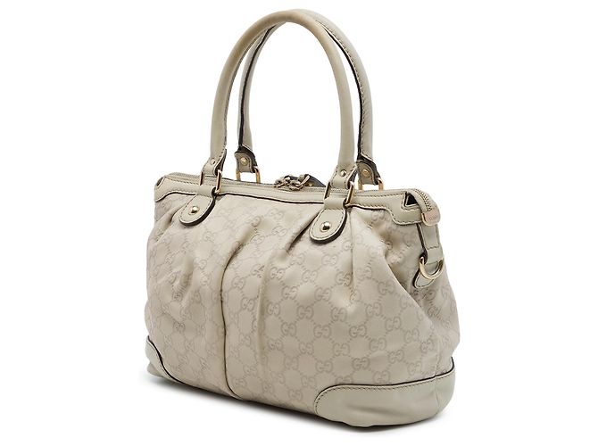 Borsa Gucci White Guccissima Sukey Satchel - vista 2