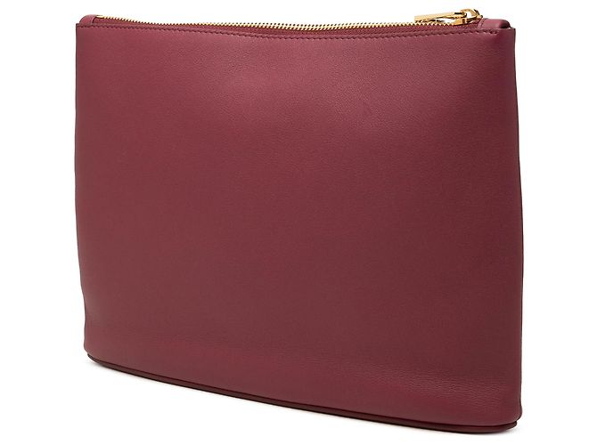 Pouch Oblong LOEWE in pelle rossa - vista 2