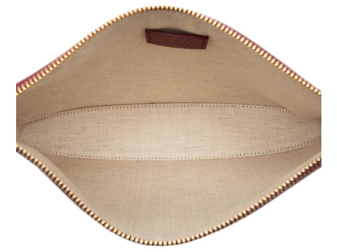 Pouch Oblong LOEWE in pelle rossa - vista 4