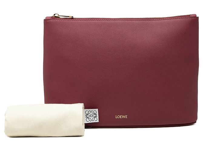 Pouch Oblong LOEWE in pelle rossa - vista 7