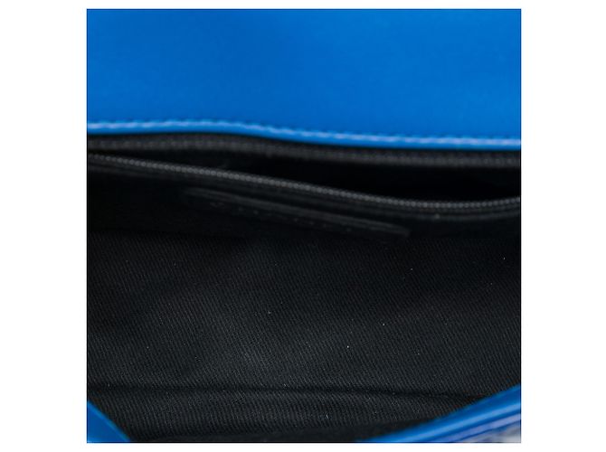 Chanel Blue Small Quilted Patent Coco Shine Flap - vista 4