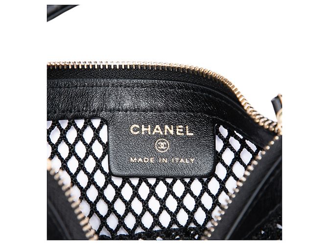 Chanel Black Mini CC Round Mesh Hobo - vista 5