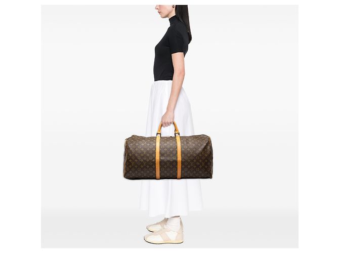 Louis Vuitton Brown Monogram Keepall 60 - vista 6