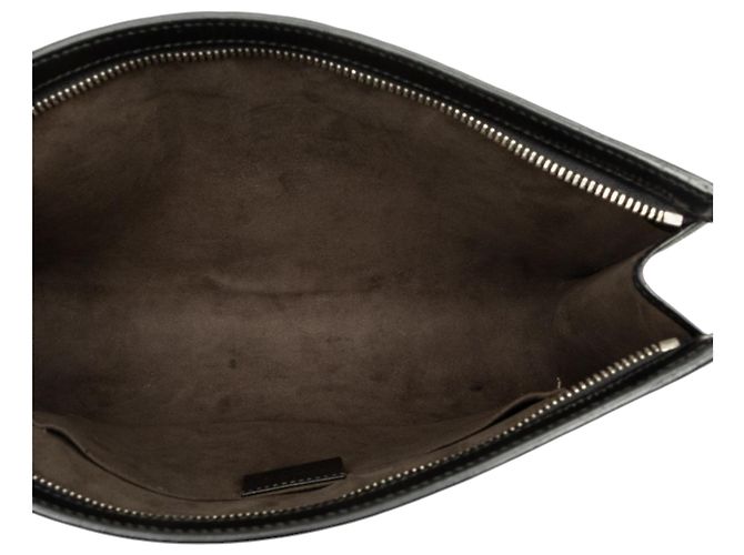 Clutch Gucci Black Guccissima Web - vista 4