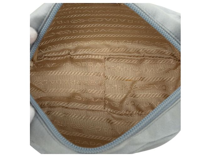 Beauty case in raso blu Prada - vista 4