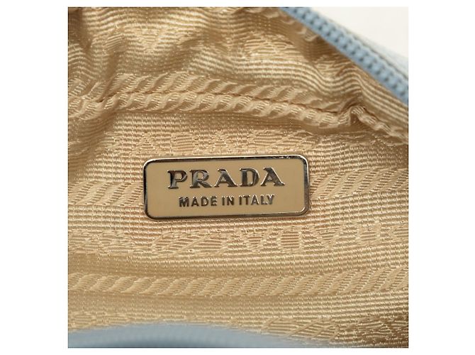 Beauty case in raso blu Prada - vista 5