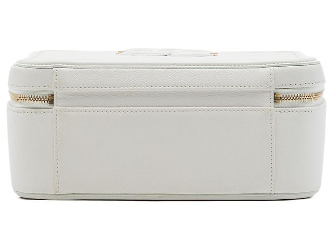 Chanel Vanity Case Large Caviar CC Filigree Bianco - vista 3
