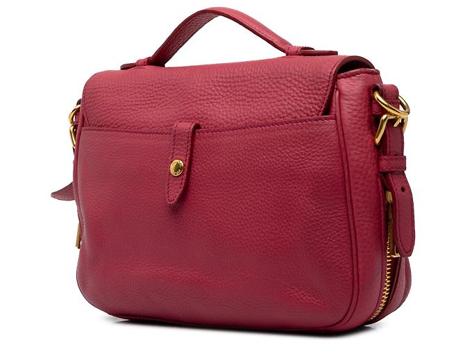 Bolsa Messenger Prada Pink Vitello Daino com fecho push lock e fivela dupla - vista 2