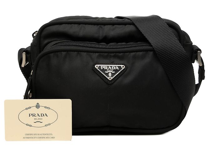 Prada Camera Bag aus schwarzem Tessuto - Ansicht 7