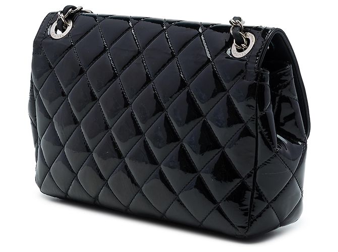 Chanel Black Medium Quilted Patent Coco Shine Flap - vista 2