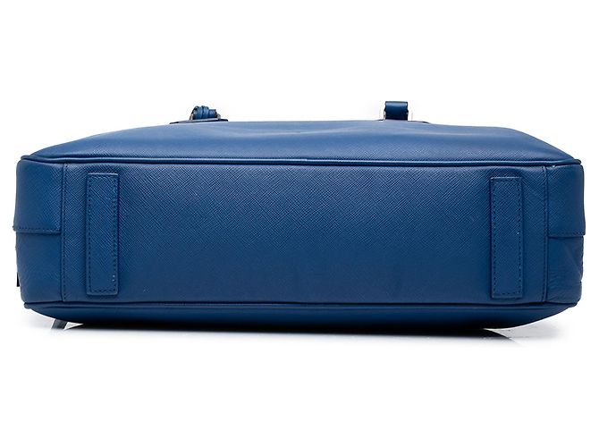 Borsa Business Prada Blue Saffiano - vista 3