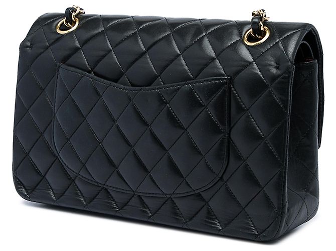 Chanel Black Medium Classic Lambskin Double Flap - vista 2