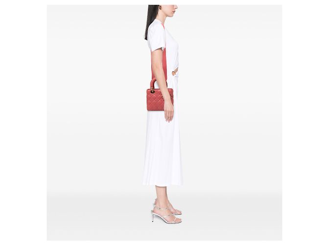 Dior Pink Small Lambskin Cannage My ABCDior Lady Dior - vista 6