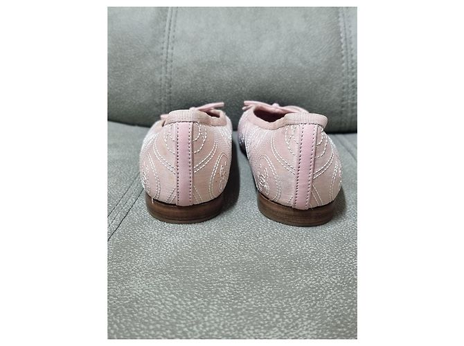 Bailarinas Chanel de Raso Rosa - vista 3