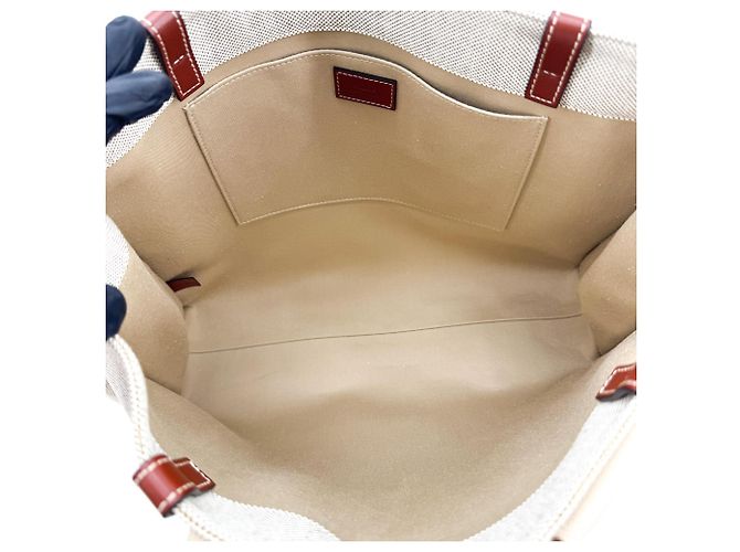 Chloé Chloe Woody Tote aus Canvas und Leder Medium - Ansicht 5