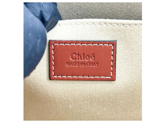Chloé Chloe Woody Tote aus Canvas und Leder Medium - Ansicht 6