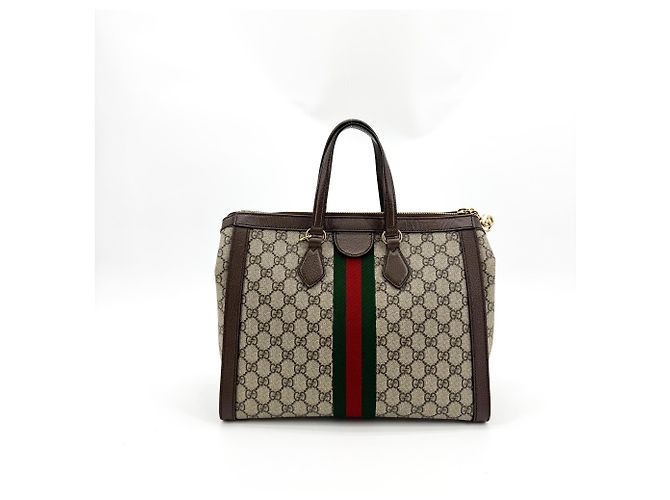 Gucci Ophidia Top Handle GG Coated Canvas Medium - vista 2