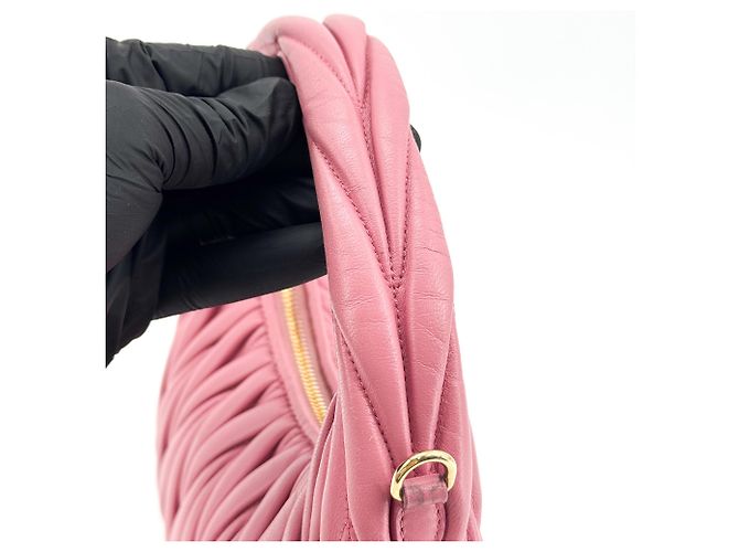 Miu Miu Wander Hobo Matelasse Satin Mini - vista 7