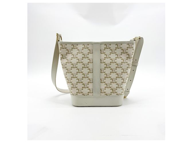 Céline Celine Bucket Triomphe Canvas Small - vista 2