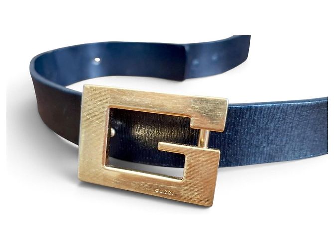 Gucci Square G Ledergürtel Schwarz - Ansicht 8