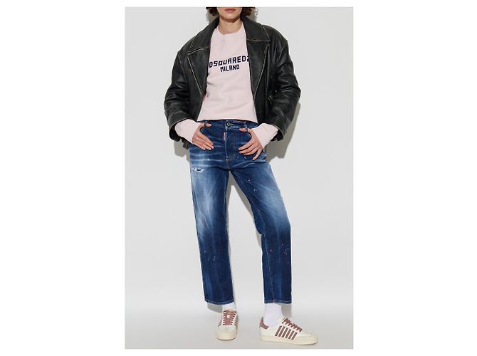 Vaqueros Boston boyfriend azul marino Dsquared2 - vista 2
