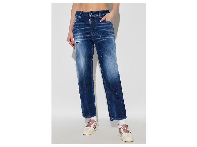 Vaqueros Boston boyfriend azul marino Dsquared2 - vista 3