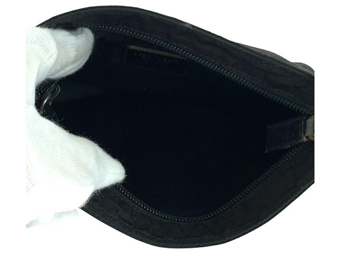 Borsa a tracolla in nylon Prada Tessuto con placca logo triangolare - vista 9