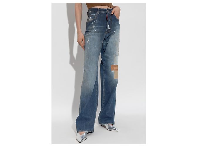 Vaqueros Sand Diego Dsquared2 Azules de Algodón - vista 3